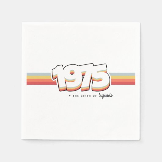 1975 Die Geburt von Legenden Serviette (Vorderseite)