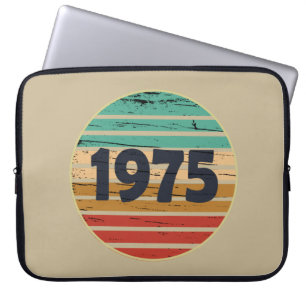 1975 geboren Elegantes Vintage-Geburtstagsgeschenk Laptopschutzhülle