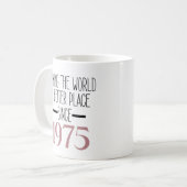 1975 Geburtstag 50. Jährige Geschenke Frauen Kaffe Kaffeetasse (Vorderseite Links)