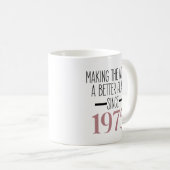 1975 Geburtstag 50. Jährige Geschenke Frauen Männe Kaffeetasse (VorderseiteRechts)