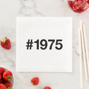 1975 Hashtag 51. Geburtstag 51 Jahre Serviette