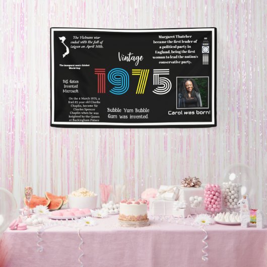1975 Im geborenen 50. Foto Banner (Party)