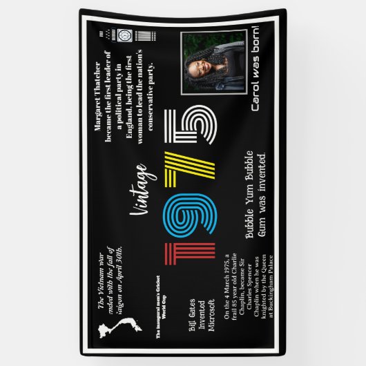 1975 Im geborenen 50. Foto Banner (Vertikal)