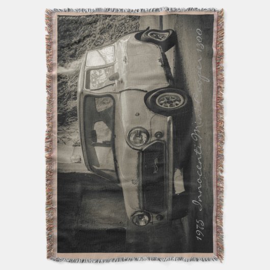 1975 Innocenti Mini Cooper 1300 Throw Blanket Decke (Vorderseite Vertikal)