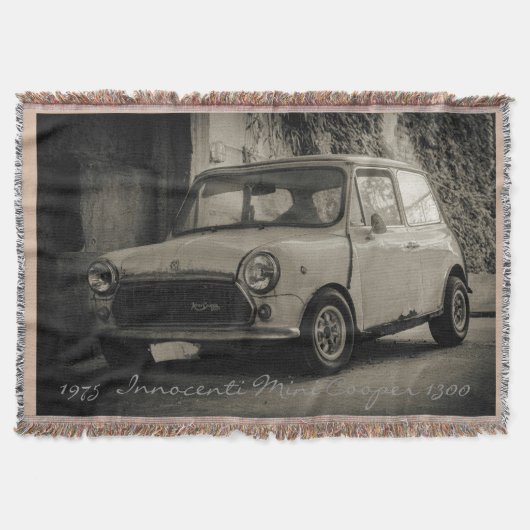 1975 Innocenti Mini Cooper 1300 Throw Blanket Decke (Vorderseite)