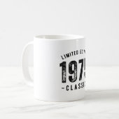 1975 Klassisches Geburtsjahr Kaffeetasse (Vorderseite Links)