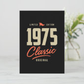 1975 klassisches Geburtstagsgeschenk Dankeskarte (Stehend Vorderseite)