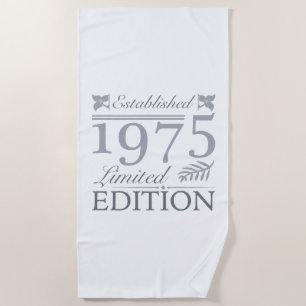 1975 Limited Edition 50. Geburtstag Strandtuch