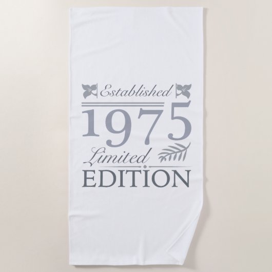 1975 Limited Edition 50. Geburtstag Strandtuch (Vorderseite)