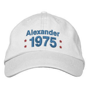 1975 oder jedes Jahr 40. Geburtstag A8P WEISS und  Bestickte Kappe