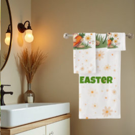 1975 Retro Spring Bunny Badhandtuch Set