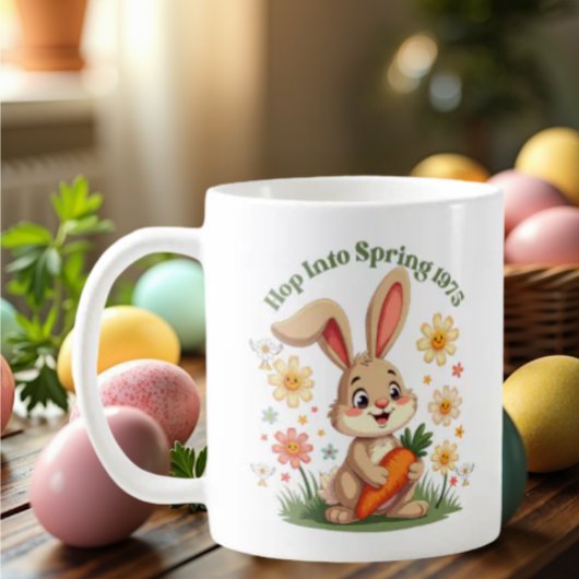1975 Retro Spring Bunny coffee Tasse