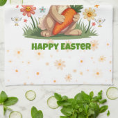 1975 Retro Spring Bunny Geschirrtuch (Gefaltet)