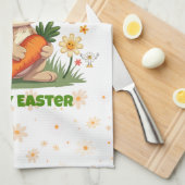 1975 Retro Spring Bunny Geschirrtuch (Viertel Falte)