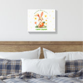 1975 Retro Spring Bunny Leinwanddruck (Insitu (Schlafzimmer))