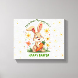 1975 Retro Spring Bunny Leinwanddruck