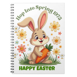 1975 Retro Spring Bunny Notizblock