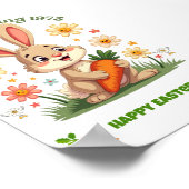 1975 Retro Spring Bunny Poster (Ecke)