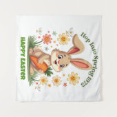 1975 Retro Spring Bunny Wandteppich (Vorderseite (Horizontal))