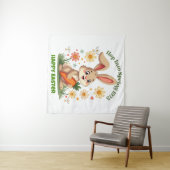 1975 Retro Spring Bunny Wandteppich (Beispiel (Horizontal))