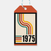 1975 Retro Stripe Rainbow Vintage Poster Geschenkanhänger (Vorderseite)
