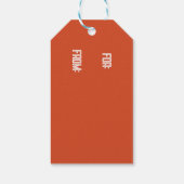 1975 Retro Stripe Rainbow Vintage Poster Geschenkanhänger (Rückseite)