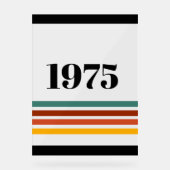 1975 Retro Stripe Vintag Acrylschild (Vorderseite)