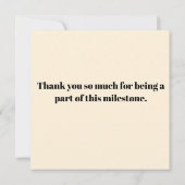 1975 Retro Stripe Vintag Orange Dankeskarte (Rückseite)