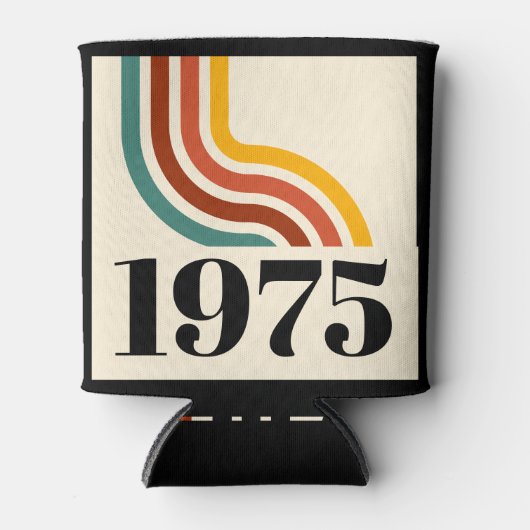 1975 Retro Stripe Vintage Poster Dosenkühler (Vorderseite)