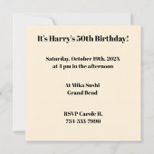 1975 Retro Stripe Vintage Poster Einladung (Rückseite)