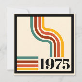 1975 Retro Stripe Vintage Poster Einladung (Vorderseite)