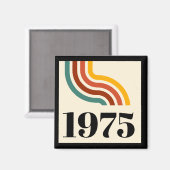 1975 Retro Stripe Vintage Poster Magnet (Vorderseite/Rückseite)