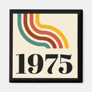 1975 Retro Stripe Vintage Poster Magnet