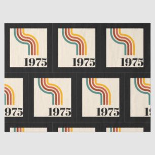 1975 Retro Stripe Vintage Poster Seidenpapier