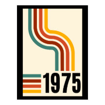 1975 Retro Stripes Vintage Poster