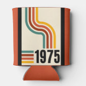 1975 Retro Stripes Vintage Poster Dosenkühler (Rückseite)