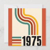 1975 Retro Vintage Poster 50. Geburtstag Einladung (Vorderseite)