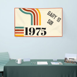 1975 Retro Vintage Poster 50. Geburtstag Orange Banner