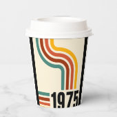 1975 Retro Vintage Poster 50. Geburtstag Pappbecher (Rückseite)