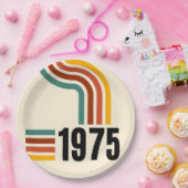 1975 Retro Vintage Poster 50. Geburtstag Pappteller (Party)