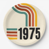 1975 Retro Vintage Poster 50. Geburtstag Pappteller (Vorderseite)