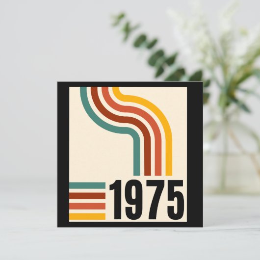 1975 Retro Vintage Poster 50. Geburtstag Vielen Da (Stehend Vorderseite)