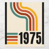 1975 Retro Vintage Poster 50. Geburtstag Weinetikett (Einzelnes Label)