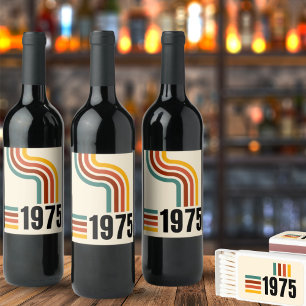1975 Retro Vintage Poster 50. Geburtstag Weinetikett
