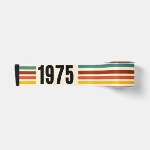 1975 Retro Vintage Poster Stil 50. Geburtstag Satinband