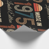 1975 Vintag 50. Geburtstag Geschenkpapier (Ecke)