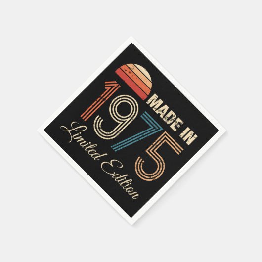 1975 Vintag 50. Geburtstag Serviette (Ecke)