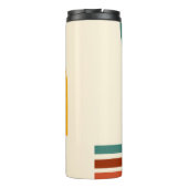 1975 Vintager Retro-Streifen-Regenbogen Thermosbecher (Rückseite)