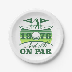 1976 50. Geburtstag Golf Liebhaber Pappteller