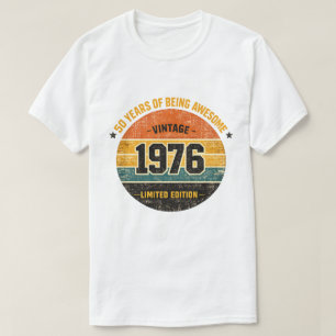 1976 50. Geburtstag Retro Vintage Limitierte Aufla T-Shirt